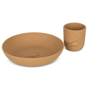 Konges Slojd -Beker en bord Dino Set