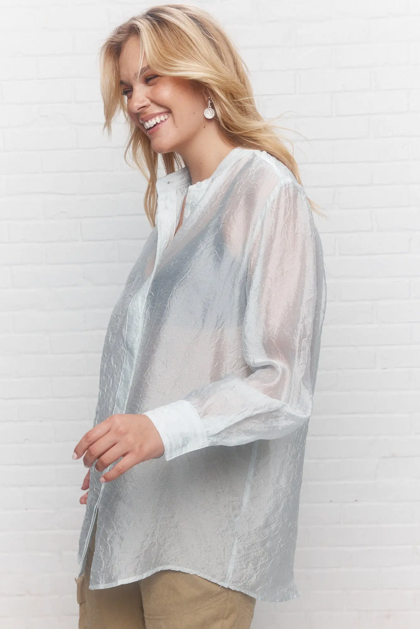 Vanessa | Chemise turquoise pâle – Image 5