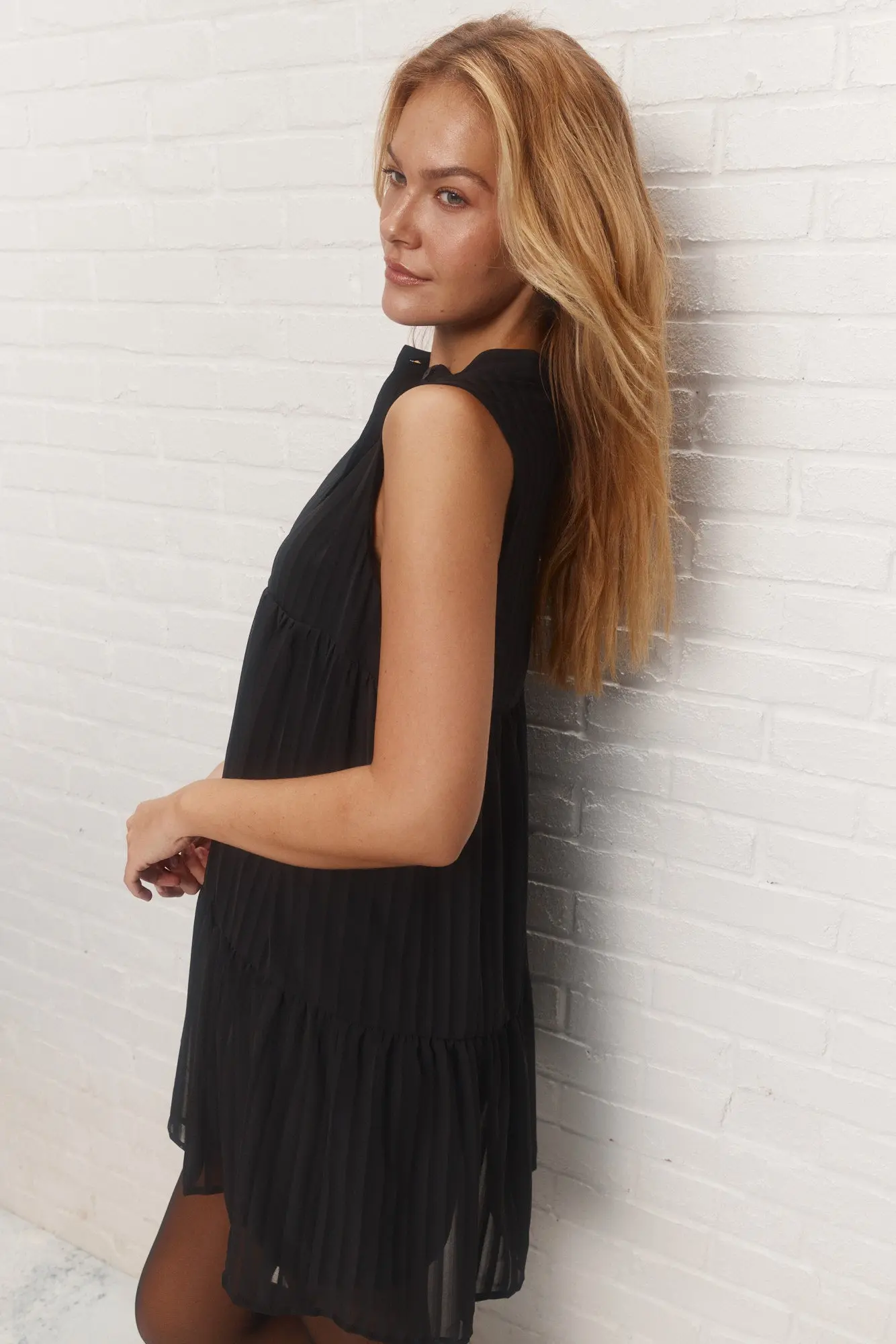 Kimberly | Robe noire lignée – Image 5