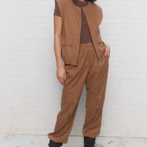 Briar | Veste brune sans manches