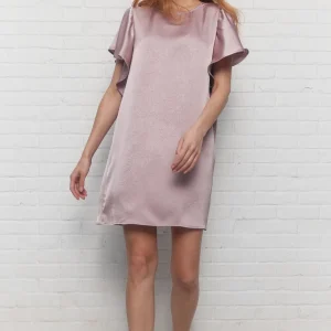 Benette | Robe rose satinée