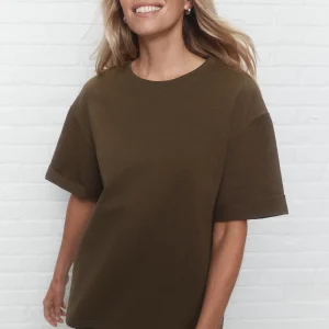 Alegria | T-shirt brun kaki à col rond