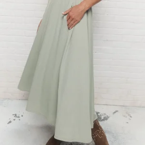 Gianni | Jupe midi vert pâle