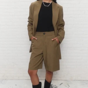 John | Veston carré ample kaki
