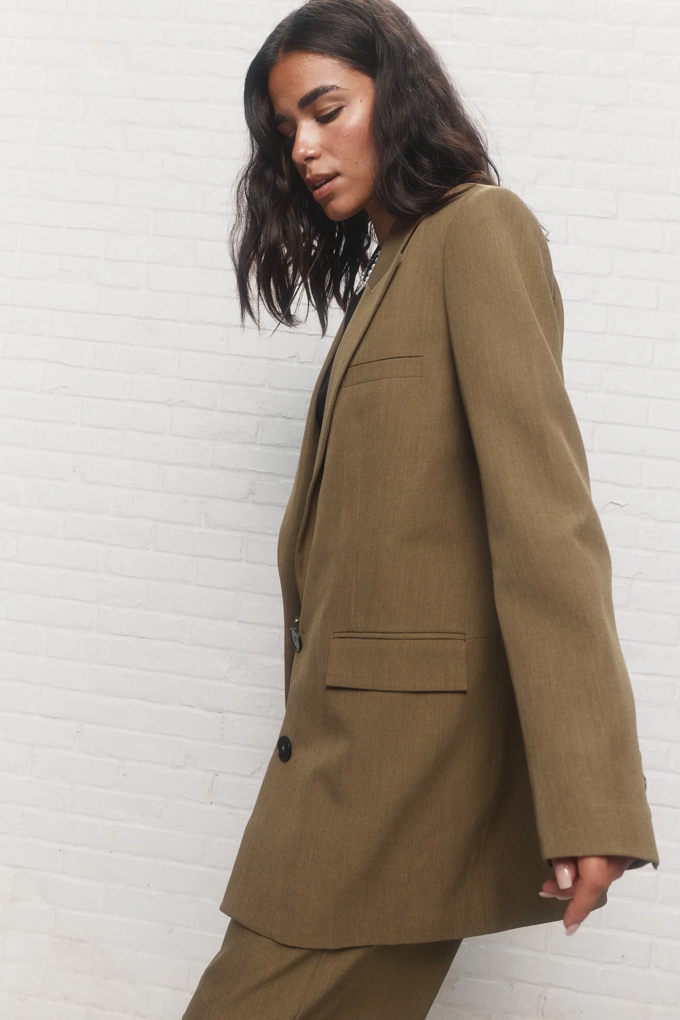 John | Veston carré ample kaki – Image 5