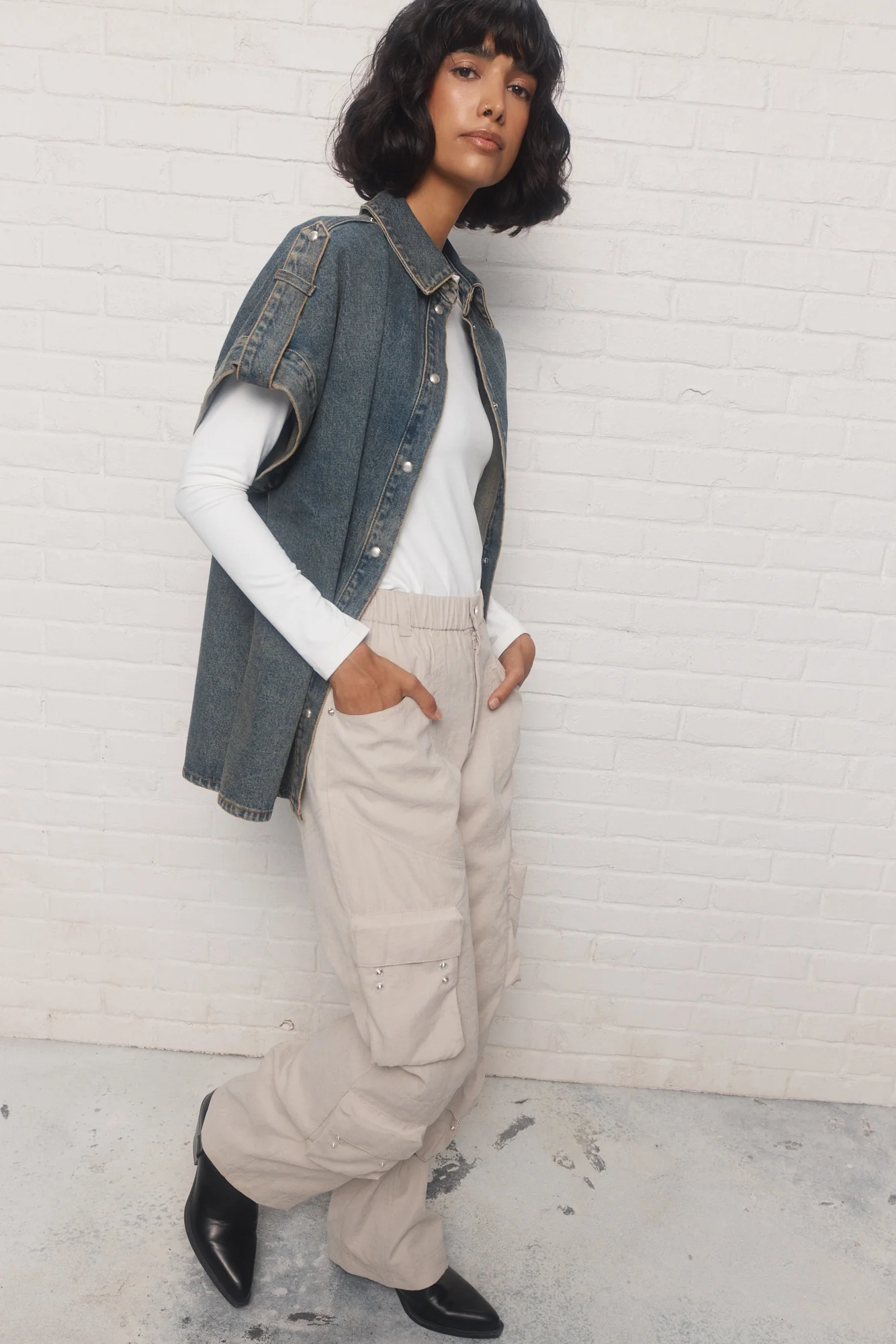 Gisele | Pantalon cargo beige – Image 4