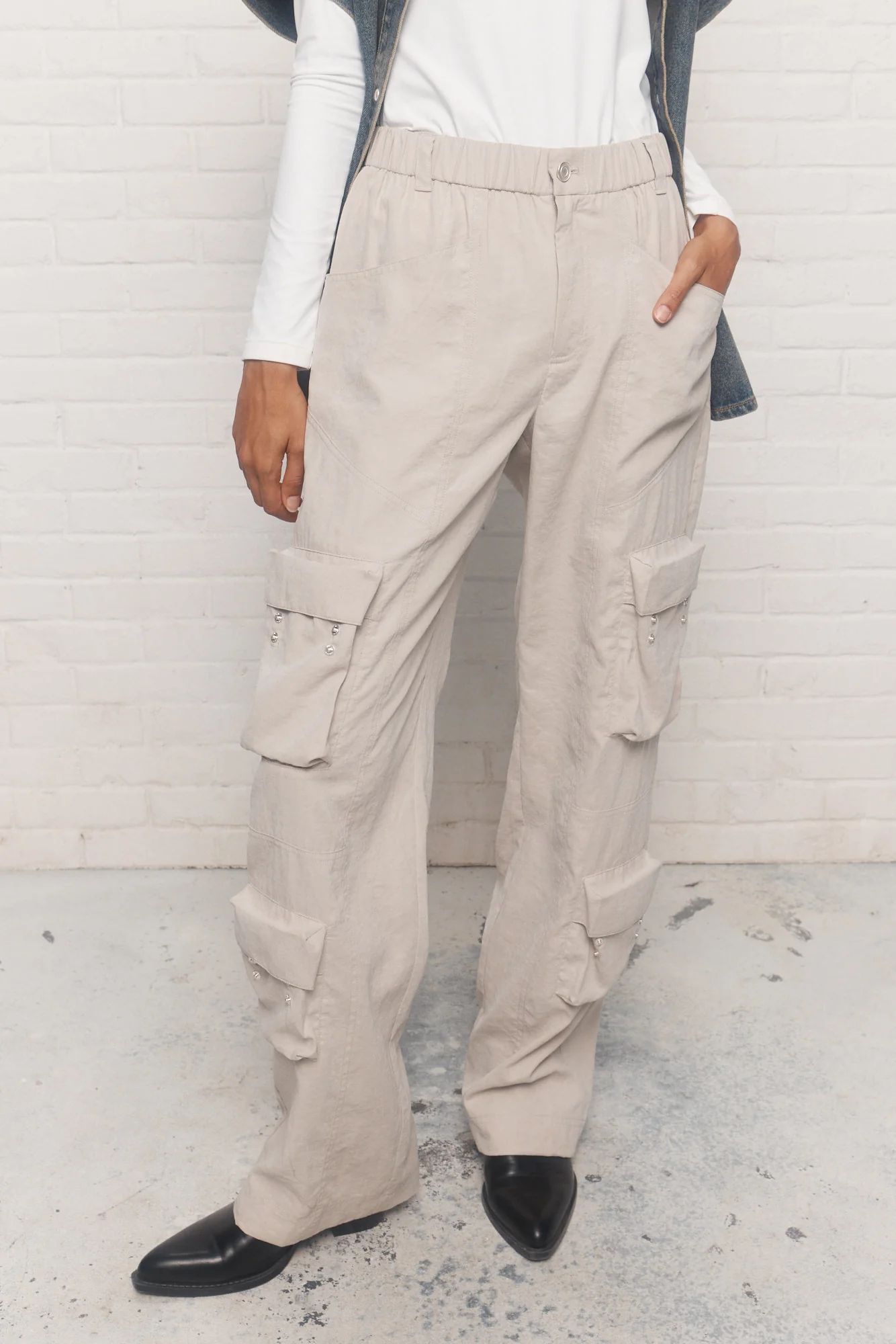 Gisele | Pantalon cargo beige – Image 5