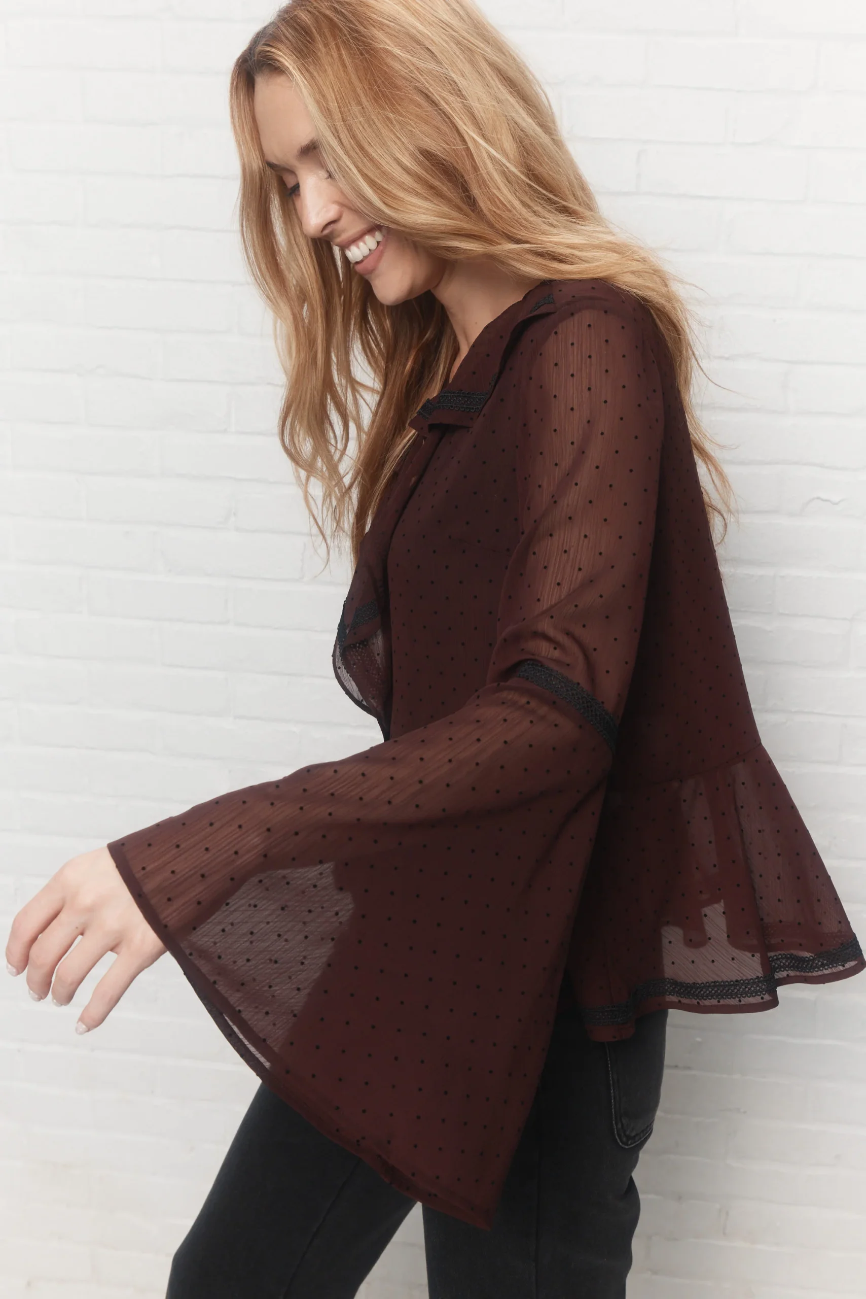 Agnes | Blouse brune – Image 4