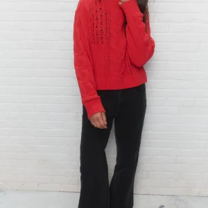 Clement | Chandail en tricot rouge