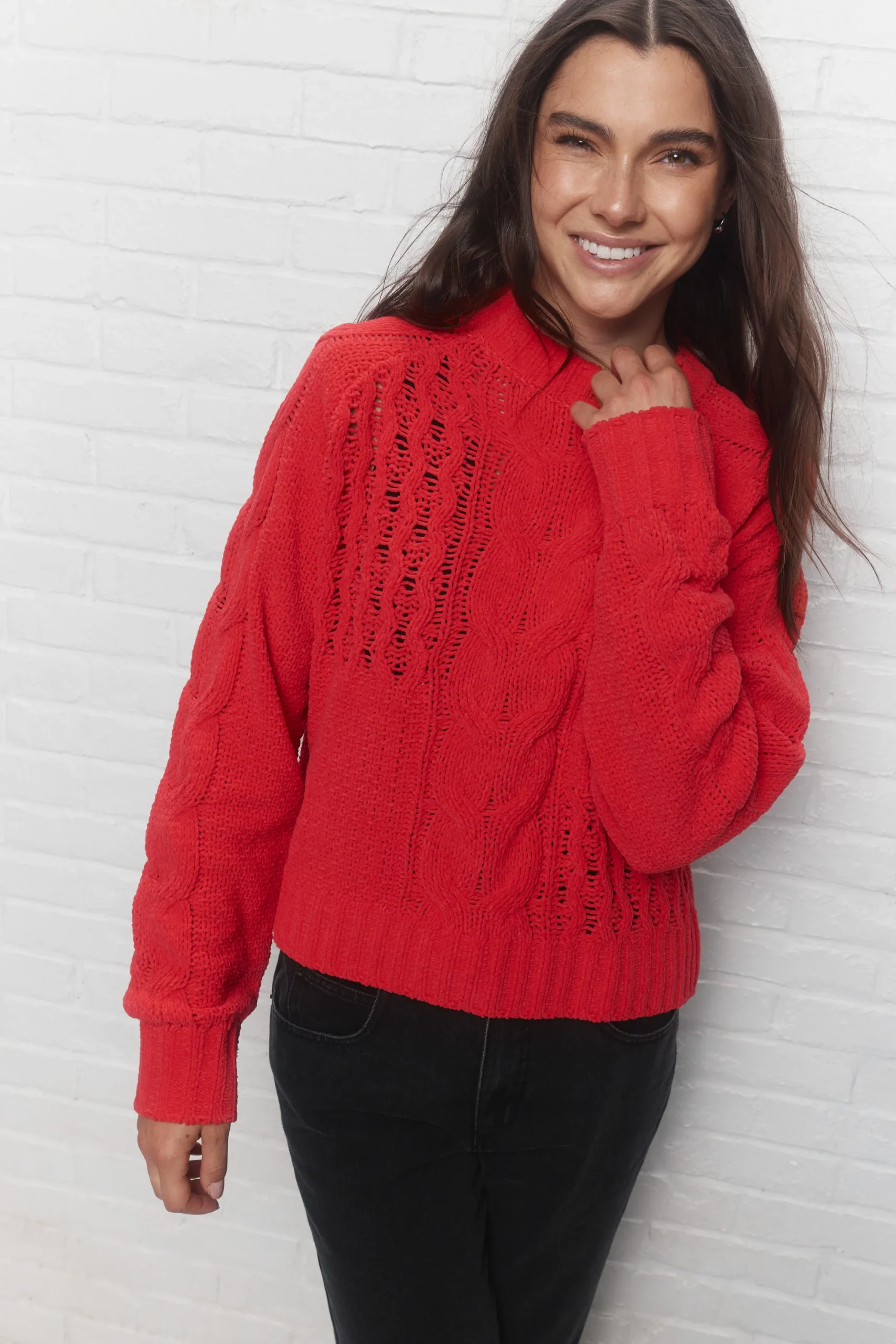 Clement | Chandail en tricot rouge – Image 4