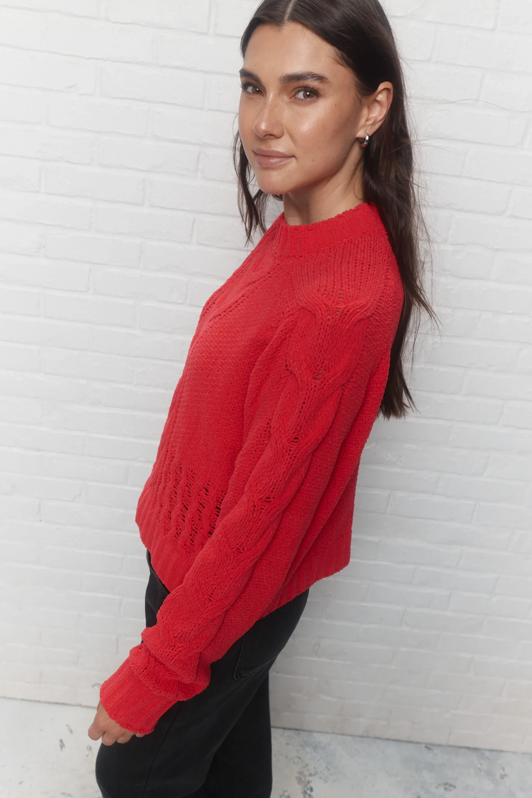 Clement | Chandail en tricot rouge – Image 5