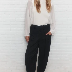 Gavin | Pantalon noir à rayures