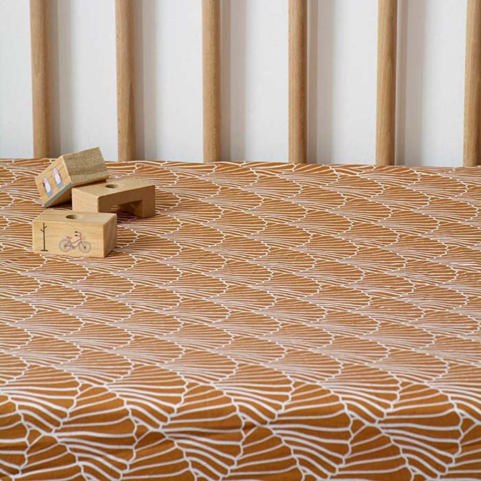 Swedish Linens - Jr. Bed Ledikant Hoeslaken Seashells (70x160cm) – Image 5