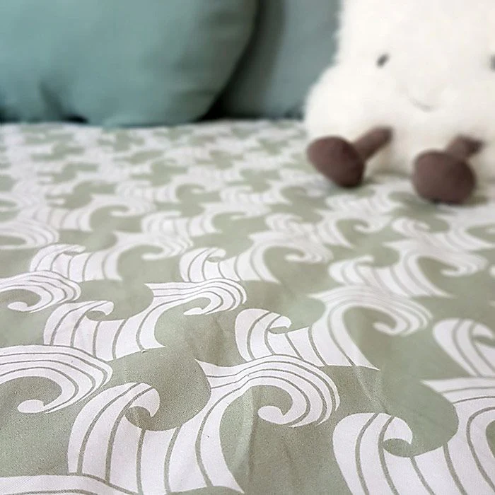 Swedish Linens - Jr. Bed Ledikant Hoeslaken Waves (70x160cm) – Image 9