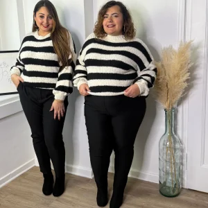 Pantalon magique stretch à noeud noir