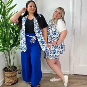 Blazer bleu roi sans manches