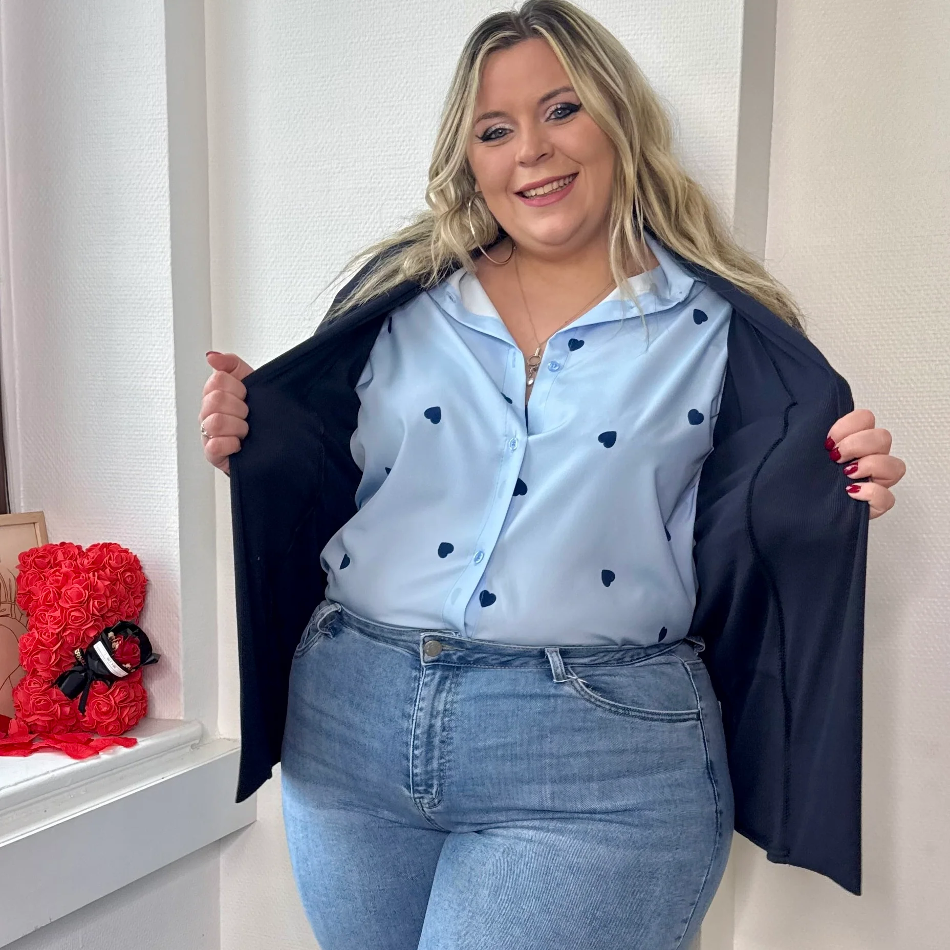 Chemisier coeur bleu – Image 5