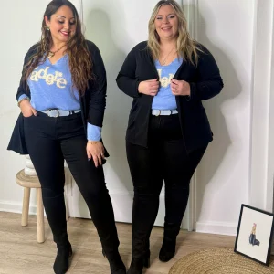 Blazer fluide à poches noir