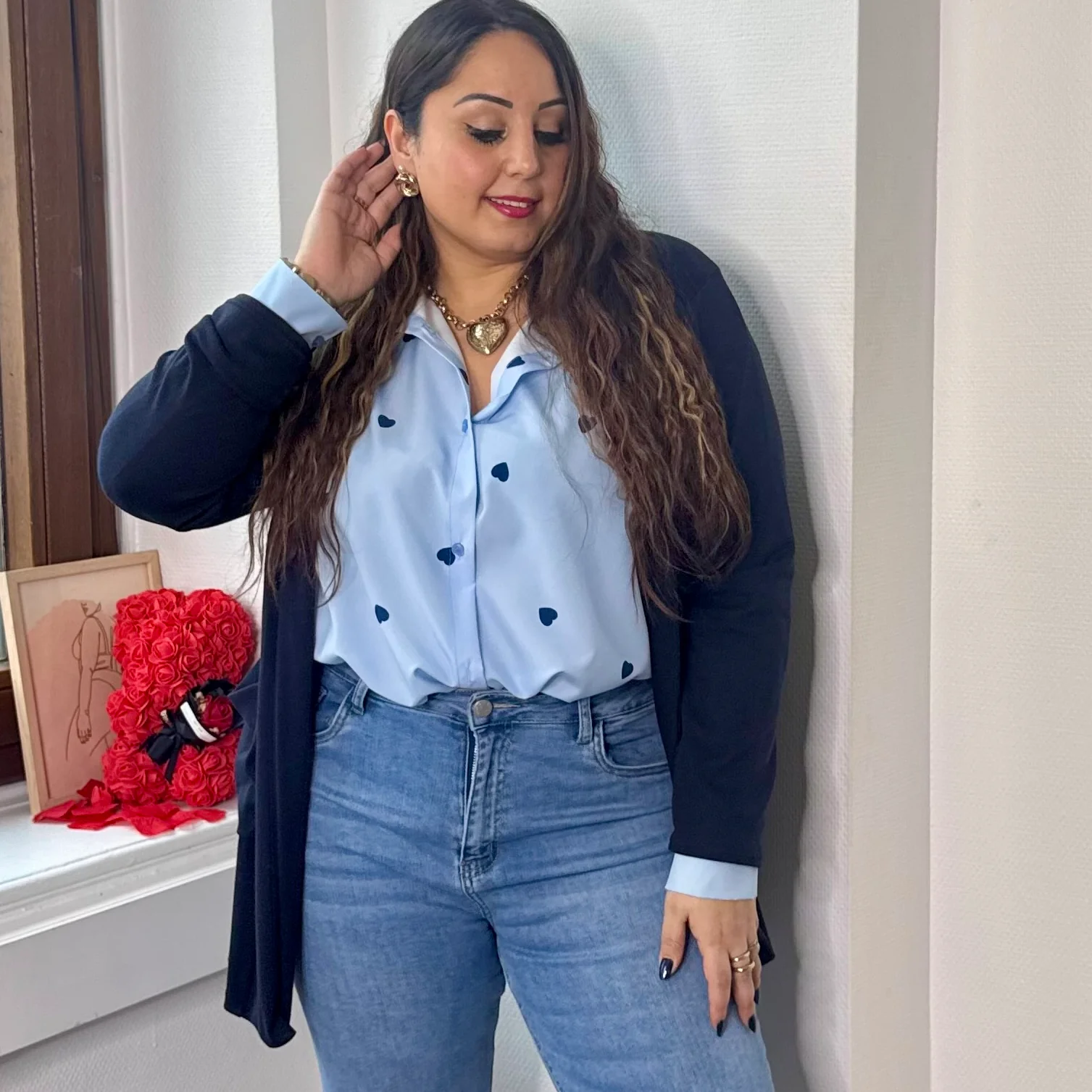 Chemisier coeur bleu – Image 2