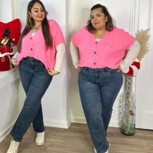 Gilet sans manches rose clair