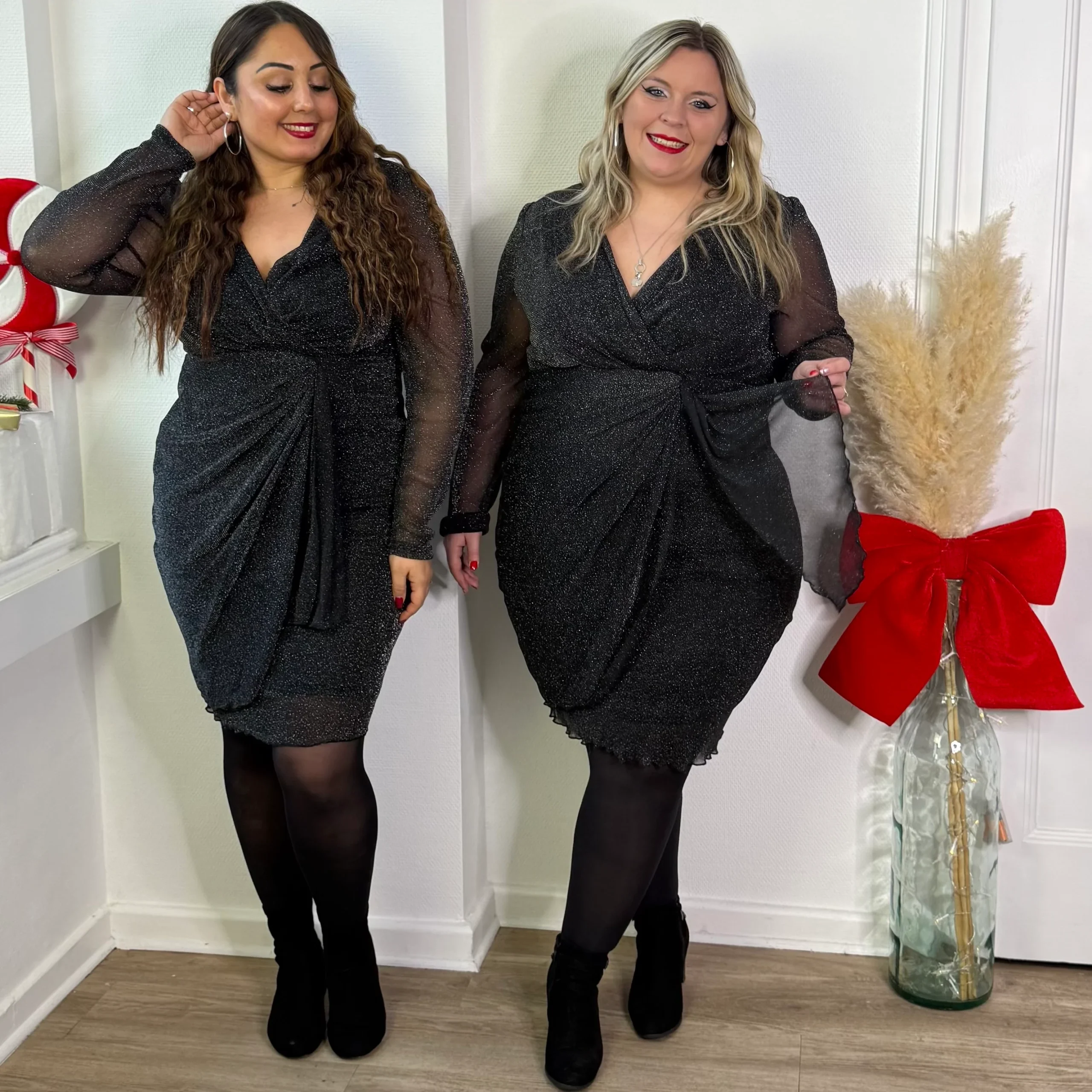 Robe brillante argentée chic - DISPONIBLE EN COULEUR MARINE – Image 3