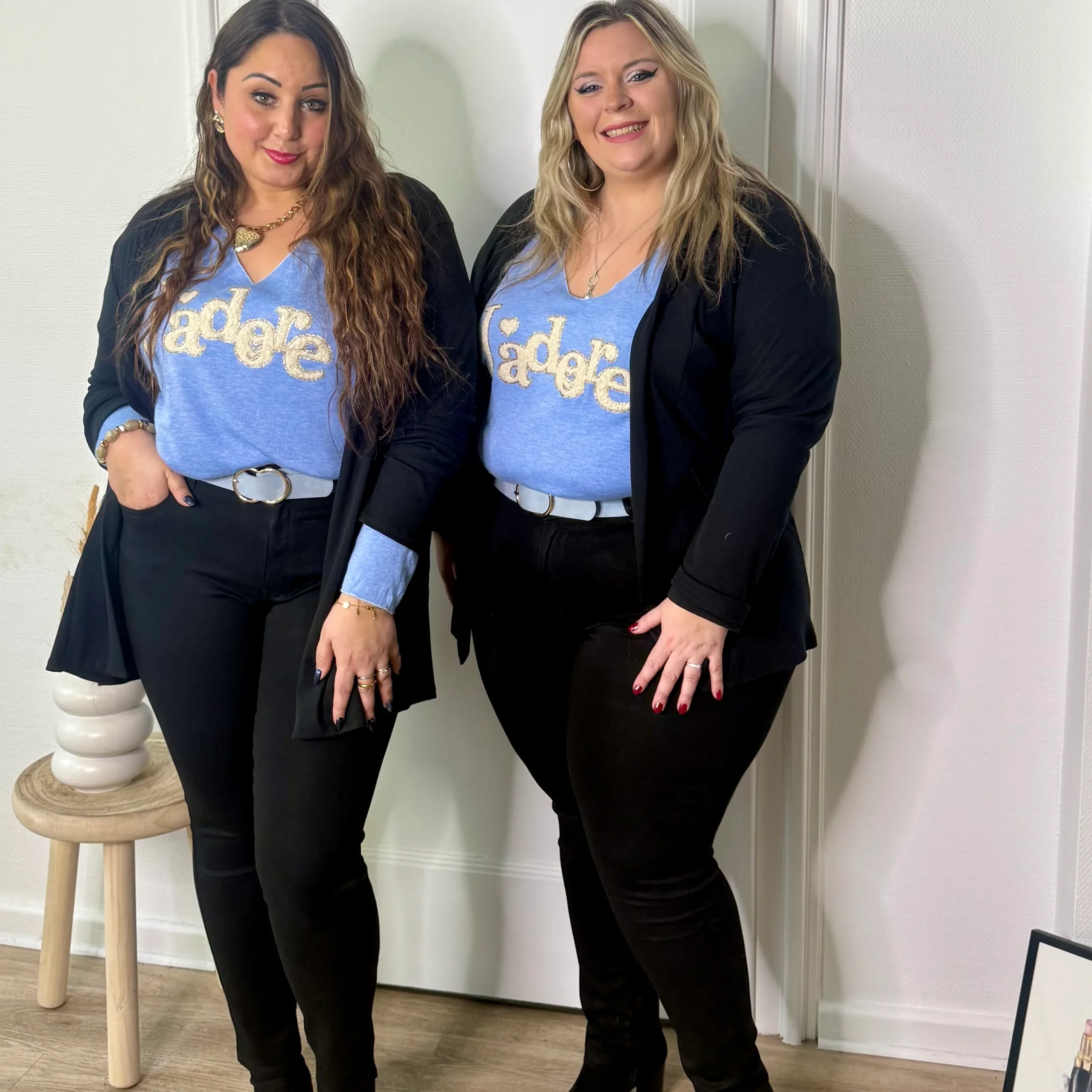 Blazer fluide à poches noir – Image 3