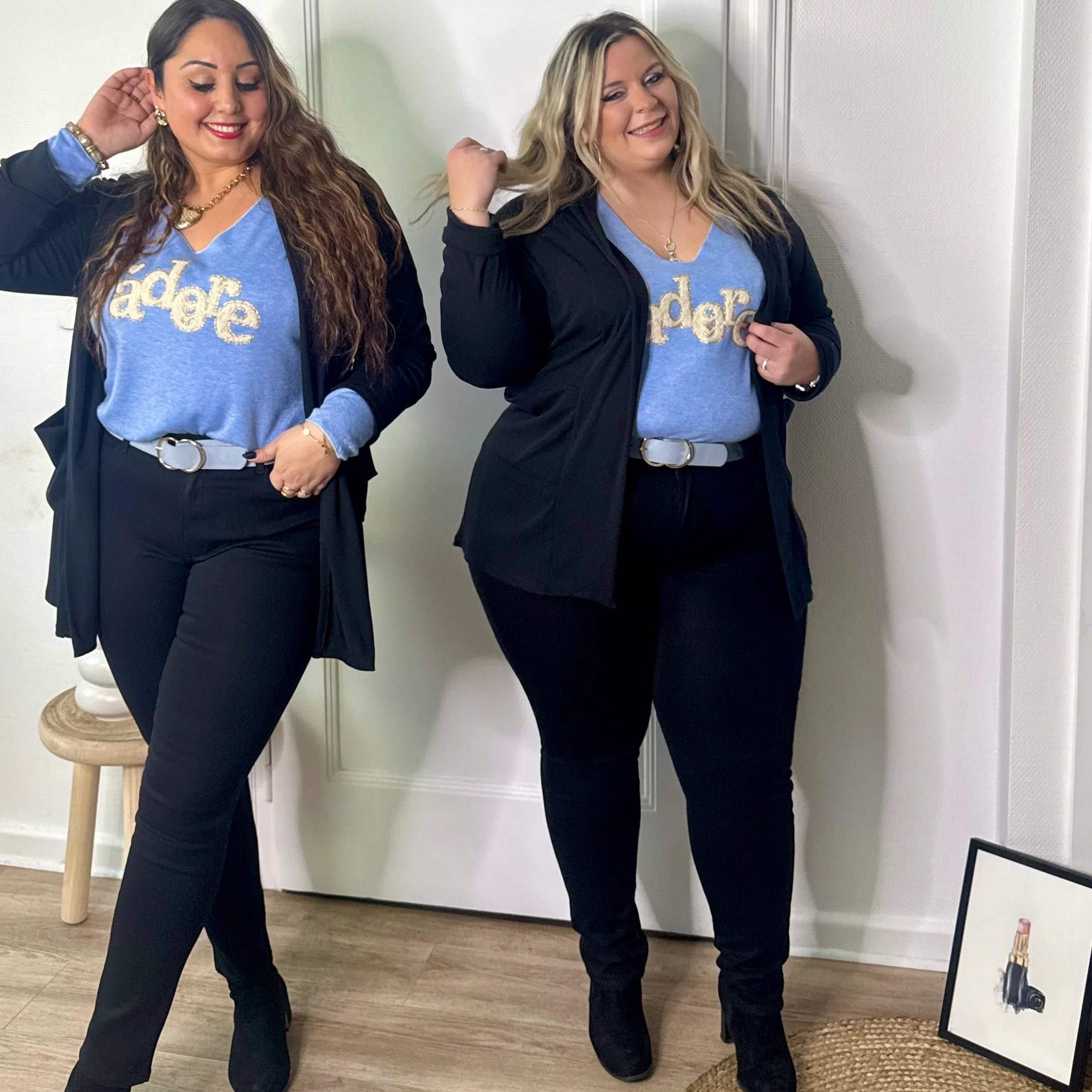 Blazer fluide à poches noir – Image 4