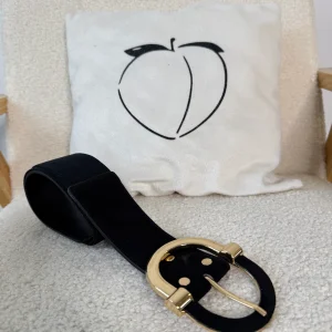 Ceinture élastique boucle noir et doré