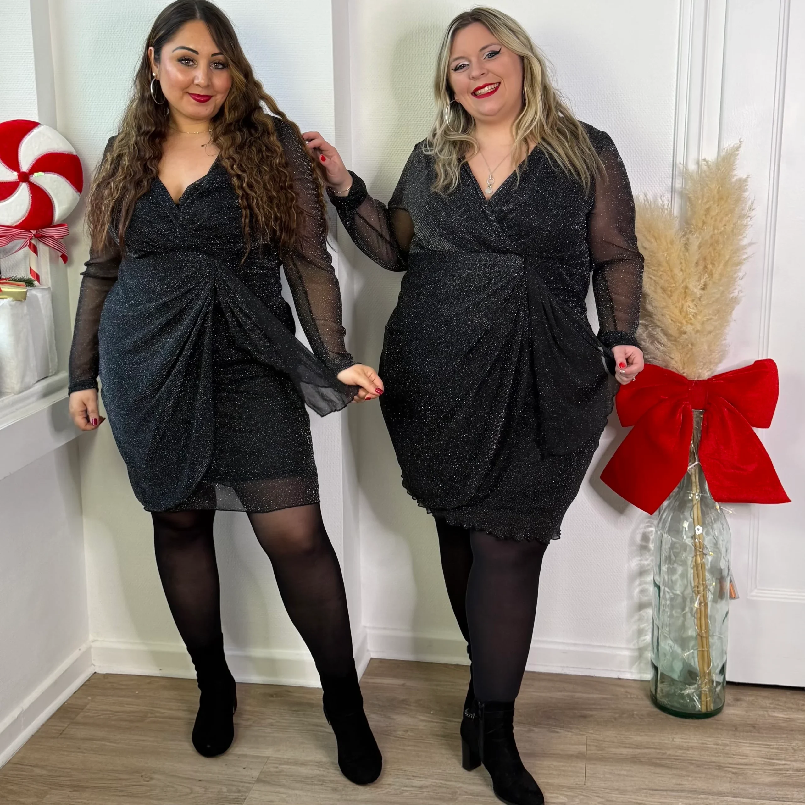 Robe brillante argentée chic - DISPONIBLE EN COULEUR MARINE