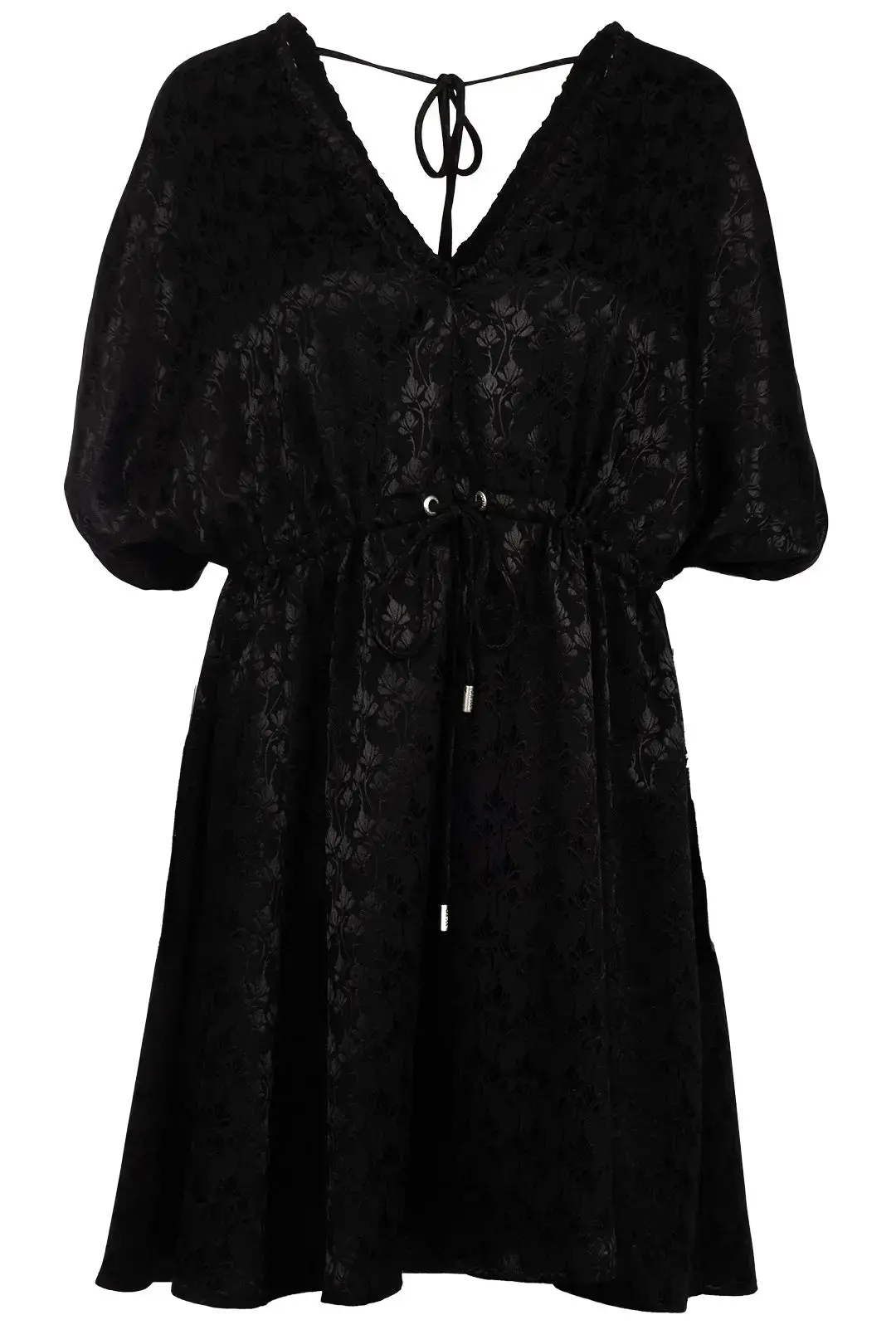 Robe noire à motifs floraux | Flyline – Image 3