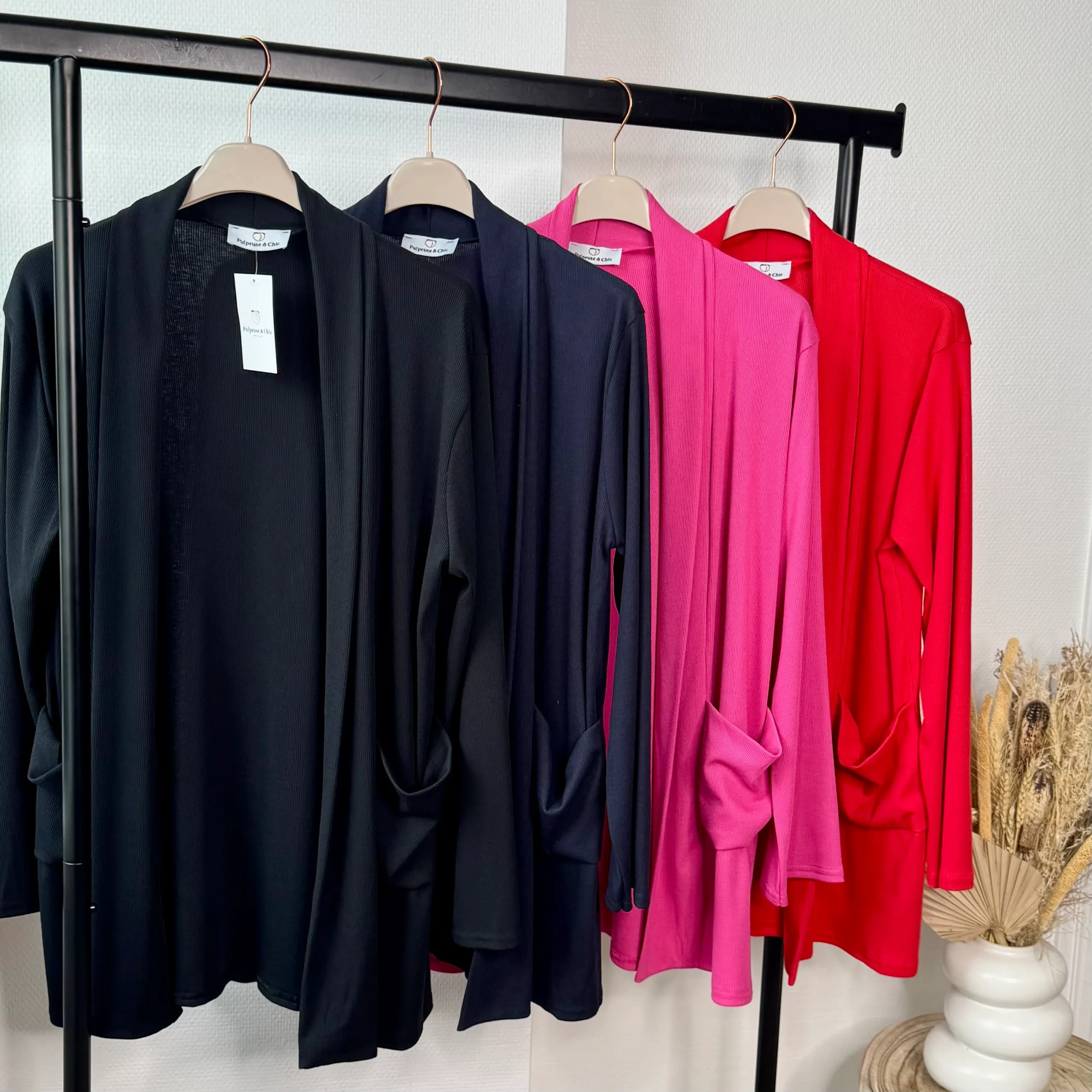 Blazer fluide à poches noir – Image 6