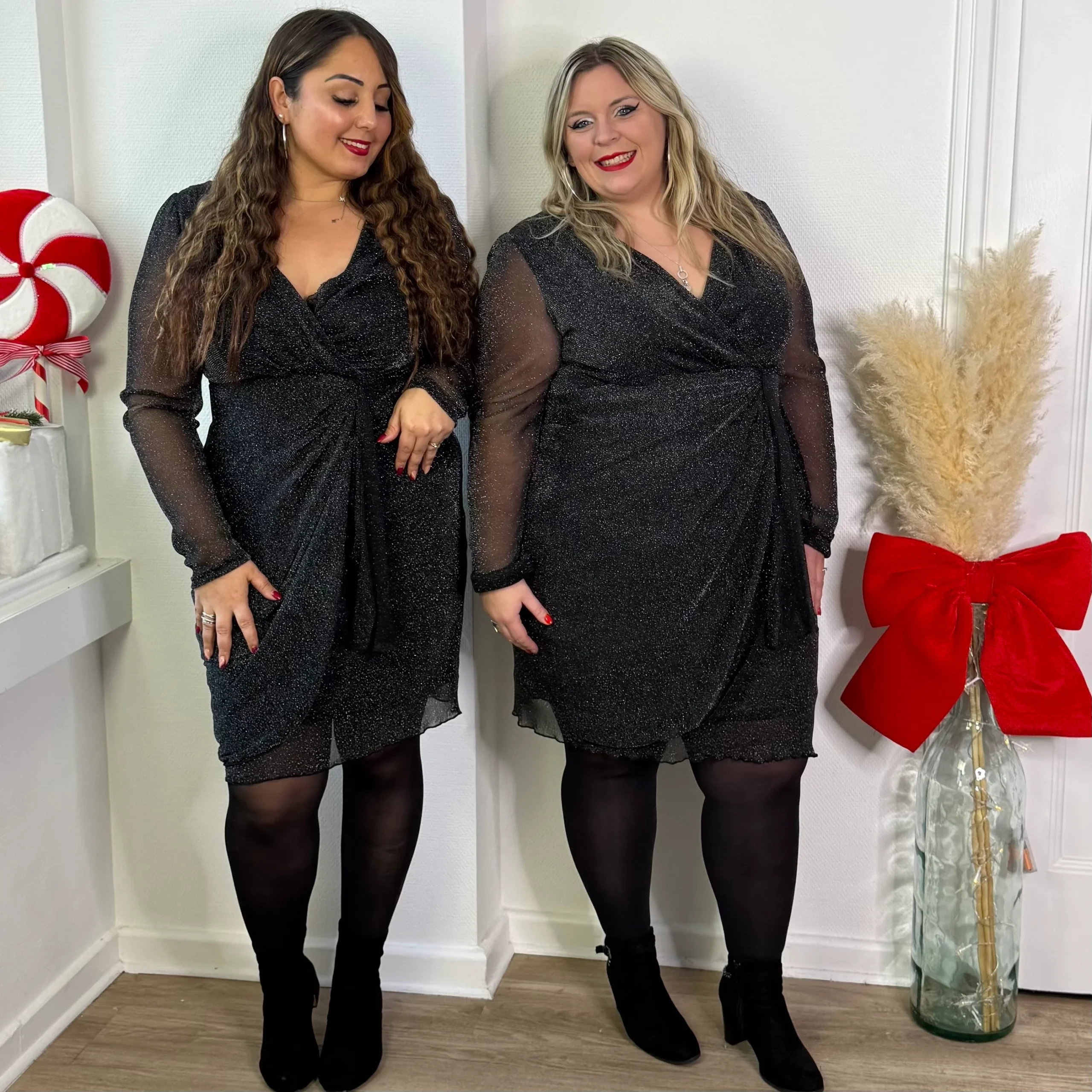 Robe brillante argentée chic - DISPONIBLE EN COULEUR MARINE – Image 4