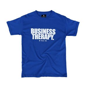 TEE "BUSINESS THERAPY" BLUE PUFF