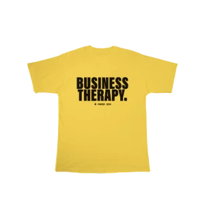 TEE "BUSINESS THERAPY" YELLOW PUFF