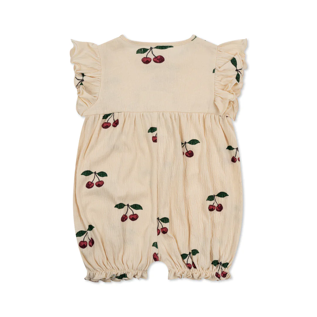 Konges Slojd - Chleo Romper met ruches met cherry Print – Image 3