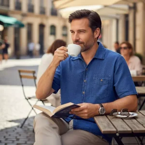 Chemise homme coton naturel