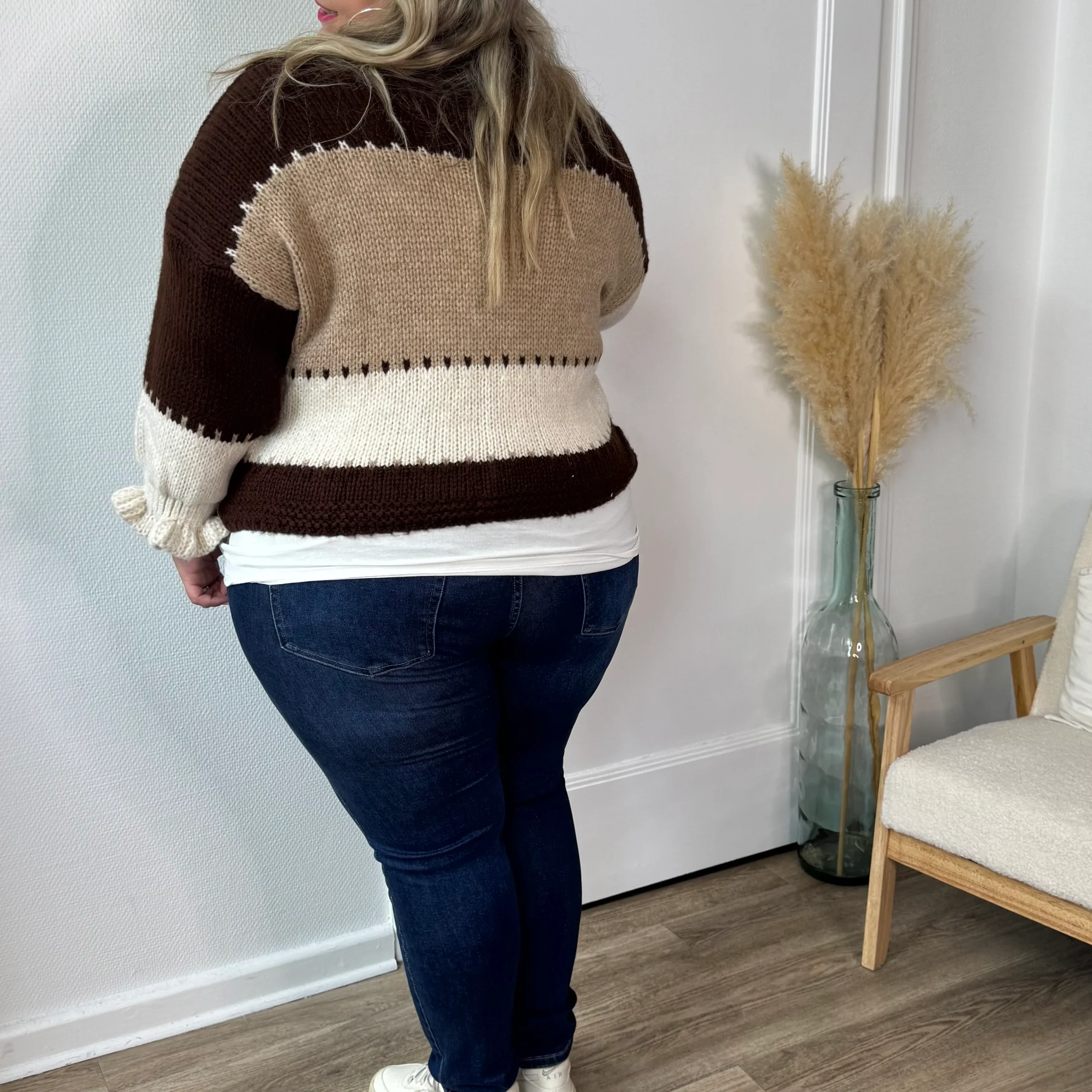 Jean taille mi-haute en denim bleu brut – Image 4