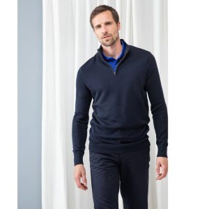 Men’s knitted quarter zip jumper