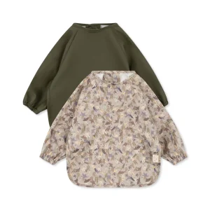 Konges Slojd - Set van 2 slabbetjes met mouwen - Le grand bleu