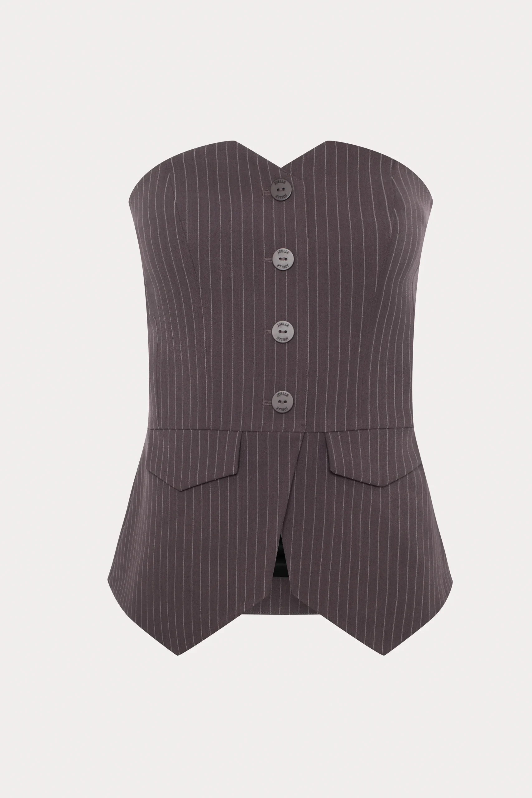 Bruce | Bustier ligné brun – Image 3