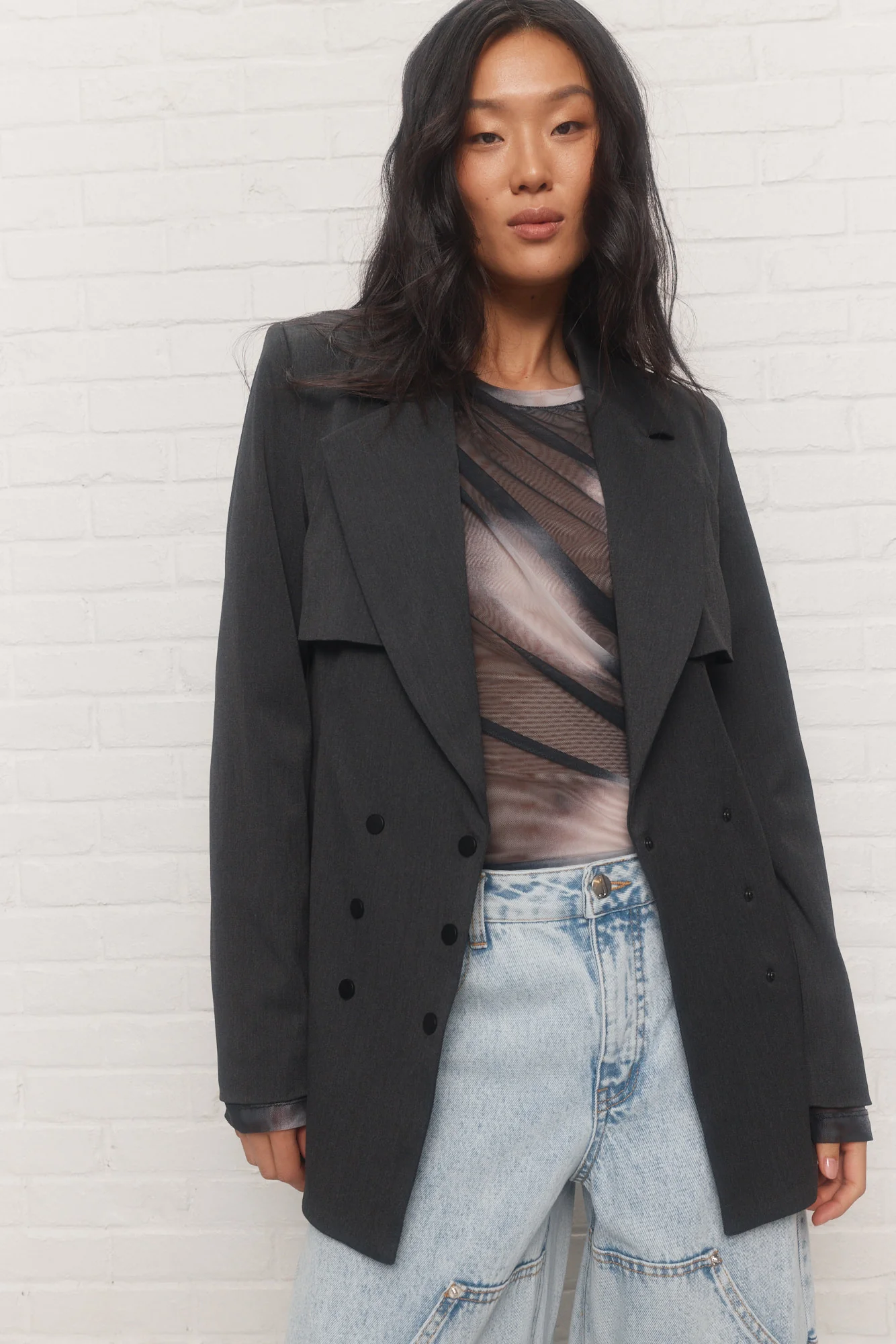 Joya | Veston noir ajusté