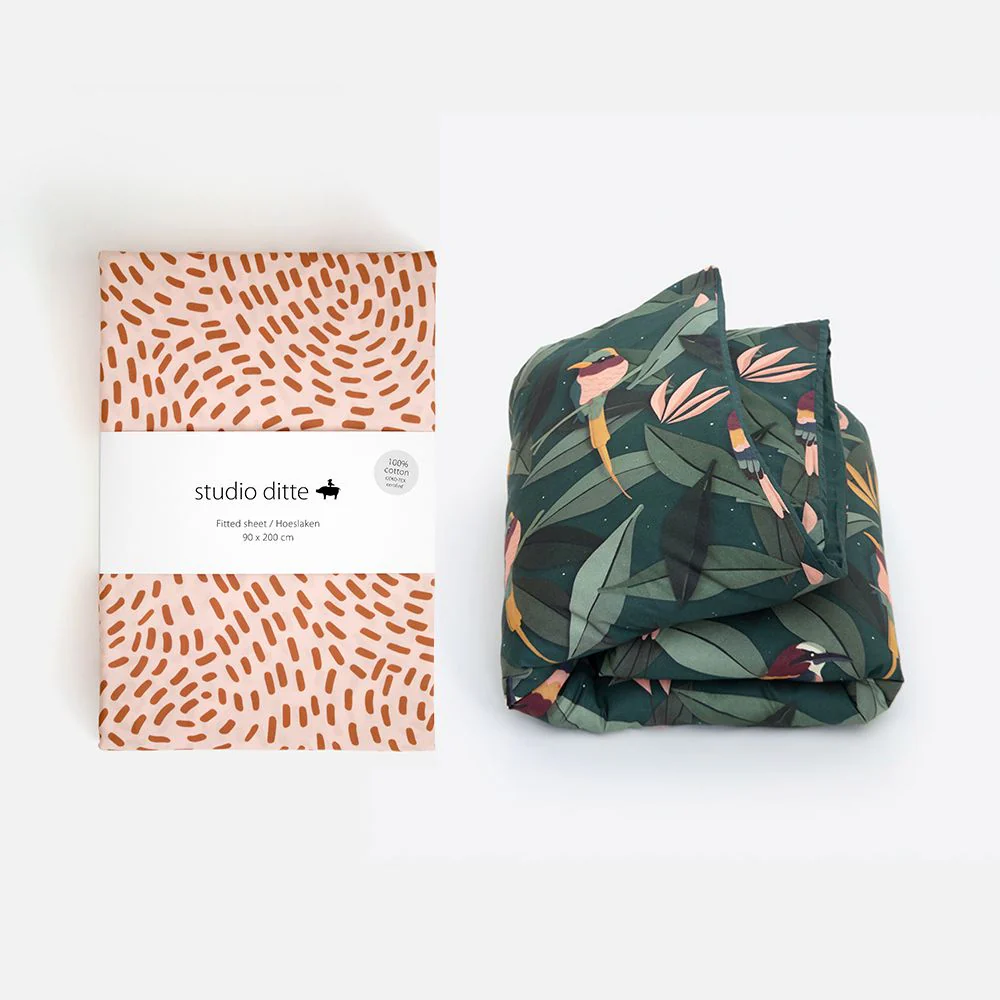 Studio Ditte Hoeslaken Junior (70x150cm) Flow roze roestbruin – Image 7