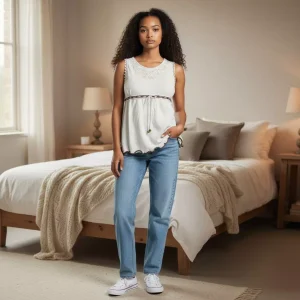 Débardeur 100% coton naturel – Lotus