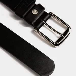 Adrien | Ceinture noire boucle argent