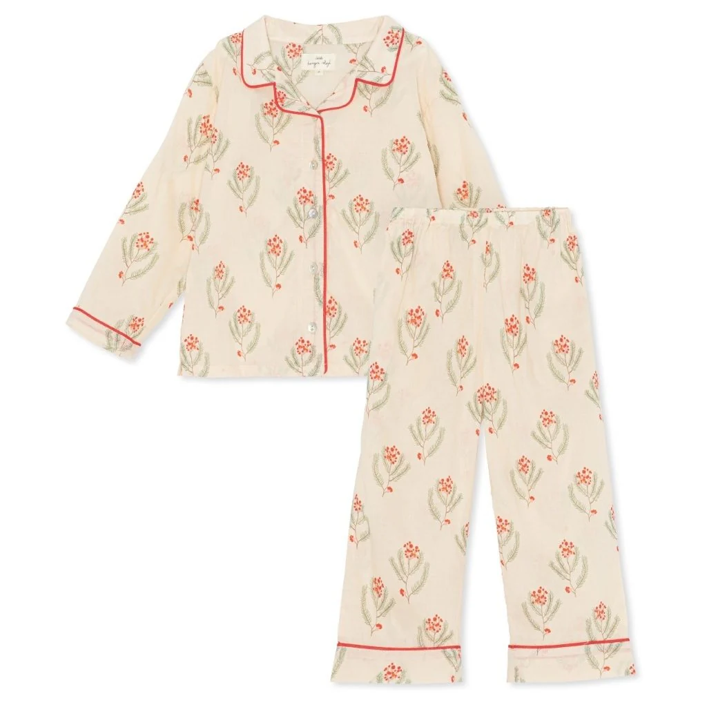 Konges Sløjd - Nightingale Pyjama Christmas Vintage Rose Flower – Image 4