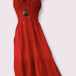 Robe longue en coton naturel – “Saya”