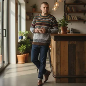 Pull en alpaga “Cusco” – Gris métallique