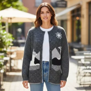 Gilet femme en alpaga 50% – Paysage