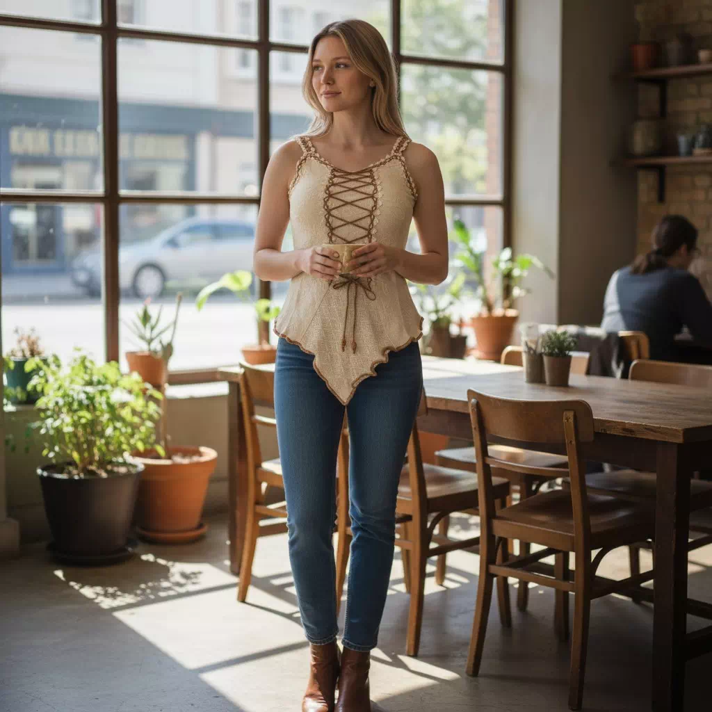 Haut en coton naturel – “Pukaharu” – Image 4