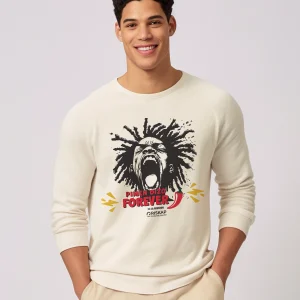 Sweatshirt homme – Visage Riskap – 85% coron bio et 15% polyester recyclé